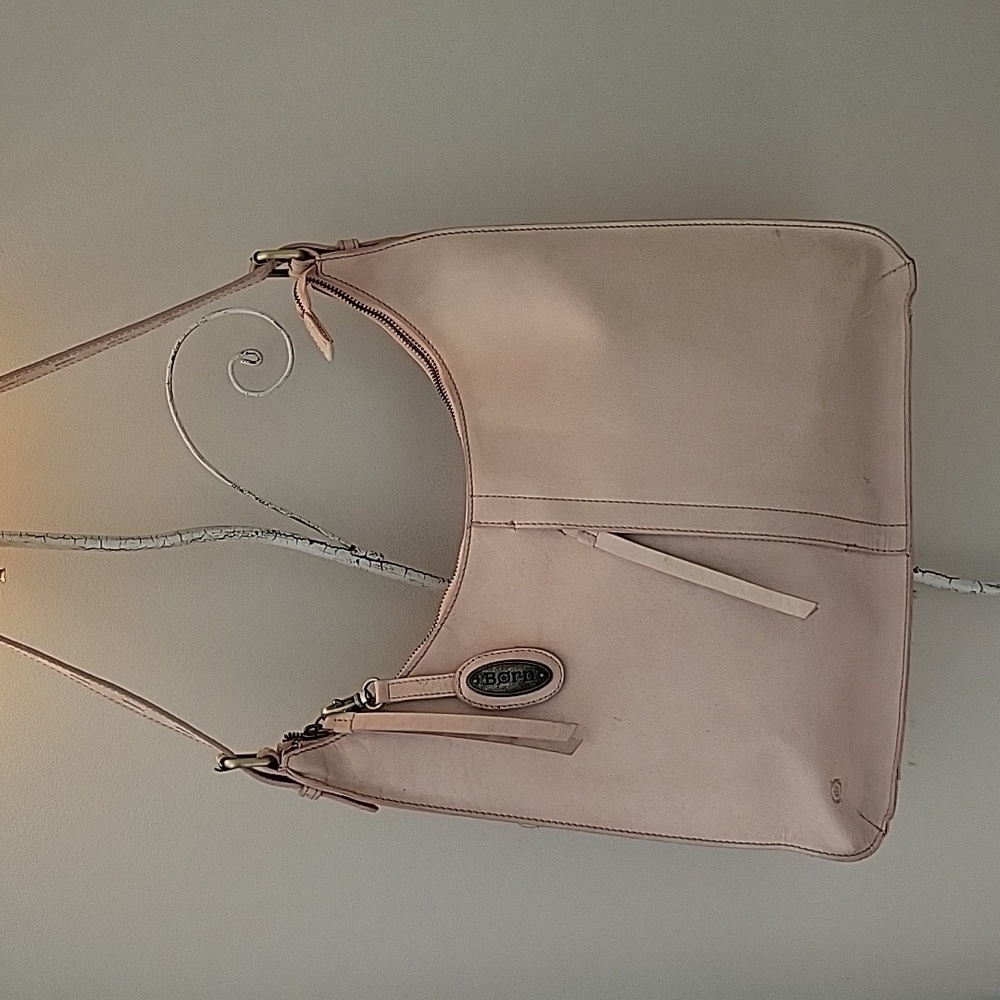 BORN tan leather single strap shoulder bag